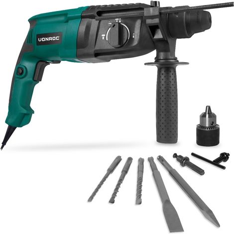 Bohrhammer 800W - 3 Joule - SDS plus - 4 Funktionen - inkl. Keilbohrfutter (1/5)