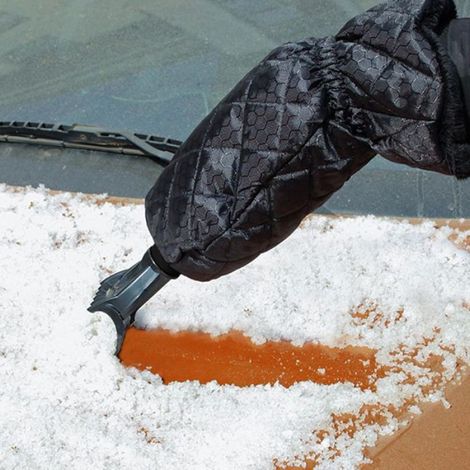 Grattoir À Glace - Spatule Rétractable 25 Cm Avec Gant Déneigeur 30 Cm Imperméable Et Coupe-Vent - Pour Pare-Brise Voiture - 1 Pièce (1/5)