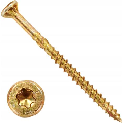 Tornillos de carpintería para madera, tornillos cónicos de carpintería 4x60 Torx, 200 unidades. (1/4)