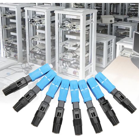 SC/UPC-C Schnellanschluss-Glasfaserstecker, blau, Carrier-Qualität. (1/5)