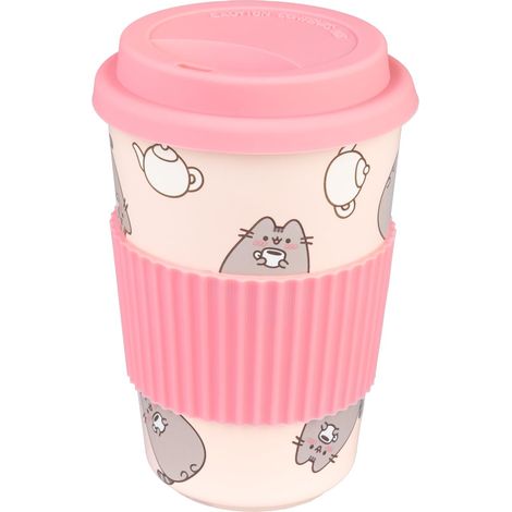 Gobelet avec Couvercle en Silicone, Tasse Céramique 400ml  Gobelet Céramique Enfant, Mug Isotherme (1/5)