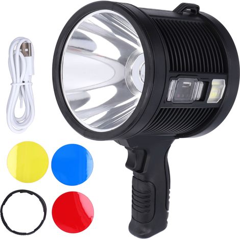 P90 LED-Solartaschenlampe mit 6 Modi, wasserdicht für Wandern, Camping und Outdoor-Aktivitäten (1/5)