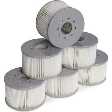 SABIR Lot de 6 filtres pour spas gonflables MSPA V2. Ø106cm – 6 cartouches filtrantes de remplacement pour spa gonflable MSPA (1/3)