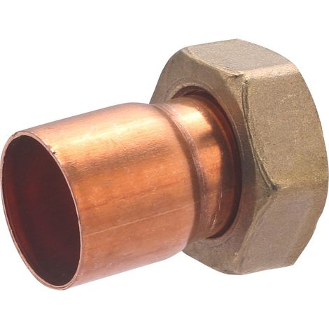 Raccordo in ferro/rame, in 2 pezzi, diritto, con dado prigioniero, ø32, F33x42 NOYON & THIEBAULT