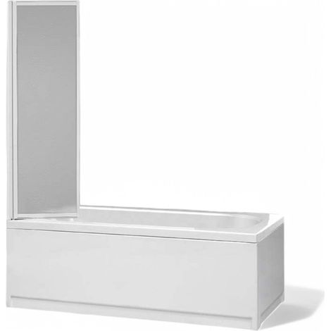Parete sopravasca 1 lato in con struttura in alluminio e acrilico bianco 1 Anta 68 cm