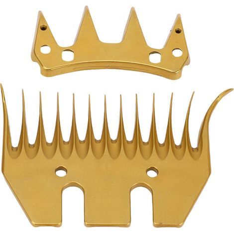Blade de cisaillement de moutons électrique Gold en acier à carbone élevé 13 courbe dentaire Peigne animal Clipper remplacement (1/4)