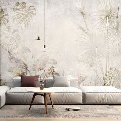 Papier peint panoramique - Feuilles tropicales - 130 cm x 78 cm (1/4)