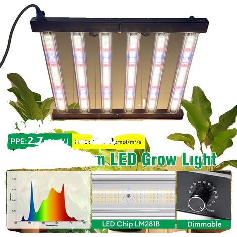 Lámpara de cultivo de espectro completo, regulable y plegable, 360 W, enchufe europeo 220 V-240 V. (1/2)