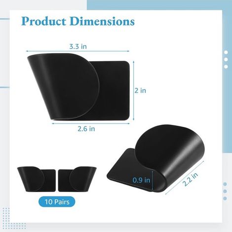 10 piezas，Soporte para tapas de ollas，Soporte para tapas，Estante de almacenamiento para tapas，Ajustable，Plástico，Estante para ollas，Negro (1/4)