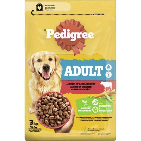 Pedigree Hundetrockenfutter Adult 3 kg Rind & Gemüse