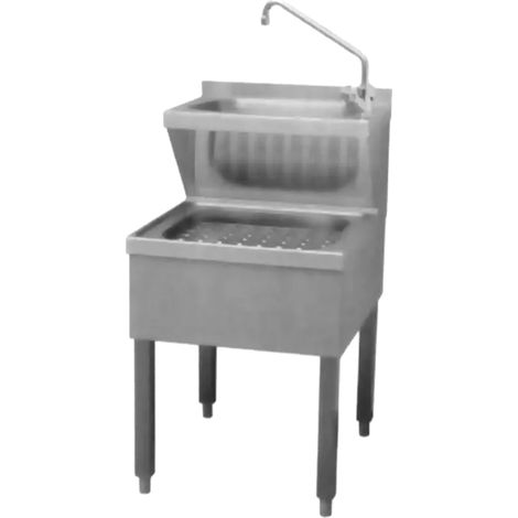 Évier combiné avec batterie à actionner avec jambe 70 cm REDFOX - VKN 70 B - REDFOX
