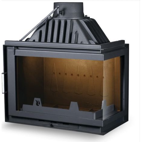 Insert cheminée Pierre - noir 13kW vitre à droite (1/2)