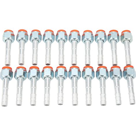 20 raccords cannelés pour tuyau de climatisation, en aluminium haute résistance à passage direct, universels, adaptés aux voitures et camions, 1/2 pouce (1/5)