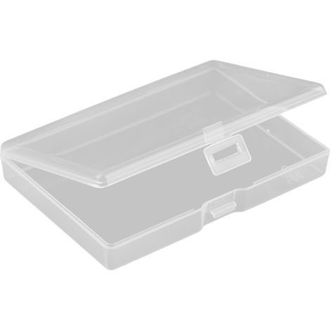 Boîte de rangement rectangulaire transparente avec couvercle, boîte en plastique transparent PP,1087518mm (1/5)