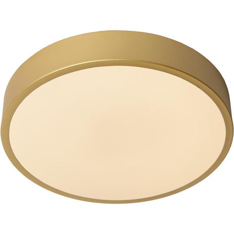 Lucide UNAR - Deckenleuchte - Ø 30 cm - LED 3 StepDim - 1x18W 2700K - Mattes Gold / Messing (1/4)
