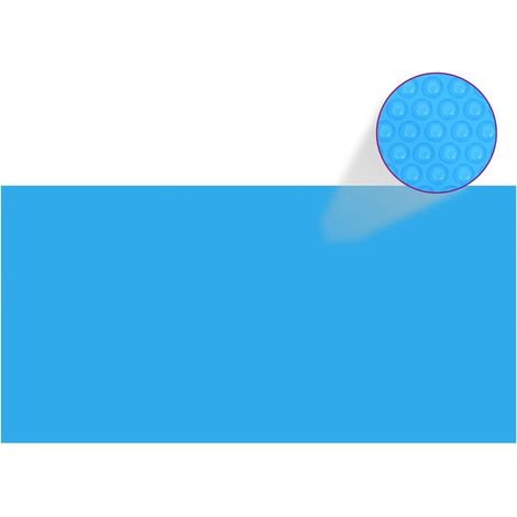 Bâche rectangulaire pour piscine hors sol – 549 x 274 cm – en polyéthylène résistant UV – couleur bleue – étanche et anti-déchirure (1/3)