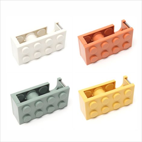 BEBUSINGOTO Lot de 4 dévidoirs de ruban adhésif, dévidoir de ruban adhésif, pour enfants, dévidoir de ruban adhésif, dévidoir pour couper rapidement du ruban adhésif, bureau, école, magasin de fleur (1/5)