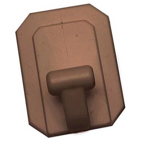 5 x BL GANCIO ADESIVO GIGANTE PLAST MARRONE 2 PZ