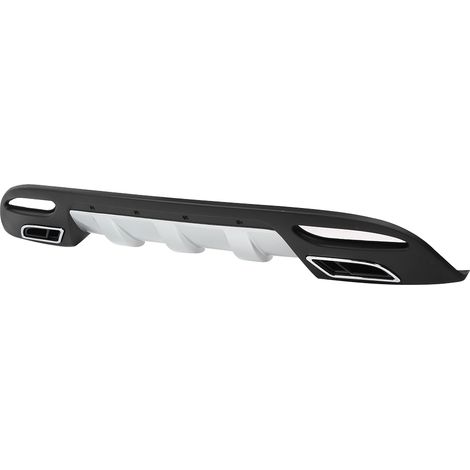 Heckstoßstangen-Diffusorlippe in Matt-Silber/Schwarz, passend für Hyundai Elantra Limousine 2010–2014 (1/5)
