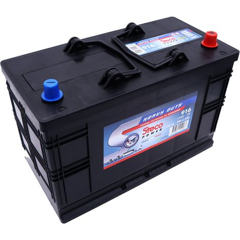 Stecopower – Batterie de démarrage STECO 916 – 12V 200A – Pour véhicules essence et diesel – Démarrage rapide et fiable