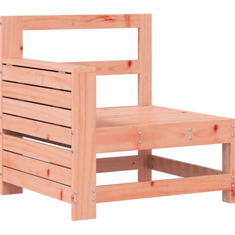 vidaXL Sofá de jardín con reposabrazo mesa auxiliar madera Douglas (1/2)