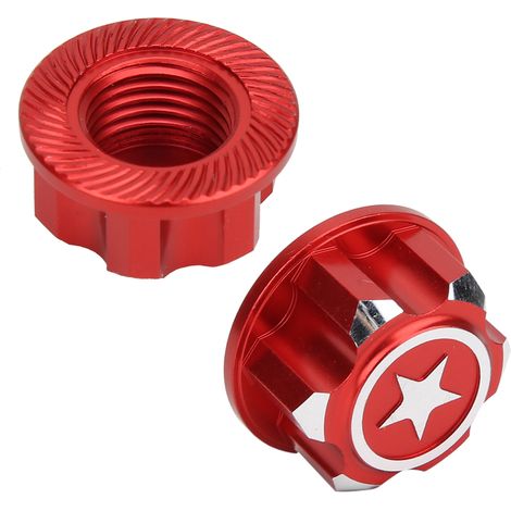 4-teiliges Set Radbefestigungsmuttern aus Aluminiumlegierung, 17 mm Sechskant, passend für Traxxas RC-Cars X, Maxx und Summit (Rot) (1/5)