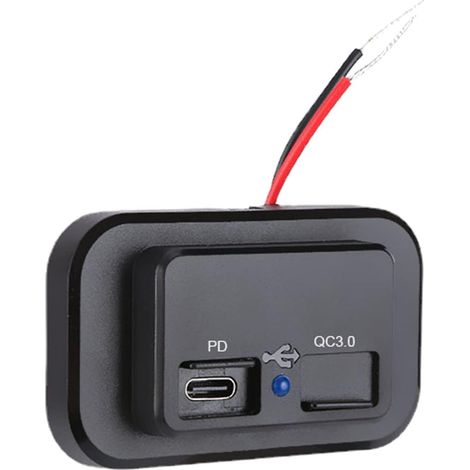 Chargeur de voiture rapide USB adaptateur de voiture 18 W PD USB rapide pour camping-car bateau (1/5)