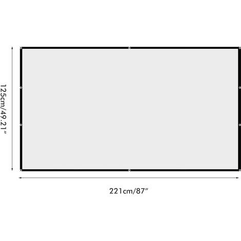 Écran de projection portable et pliable pour home cinéma, camping, intérieur et extérieur. (1/5)