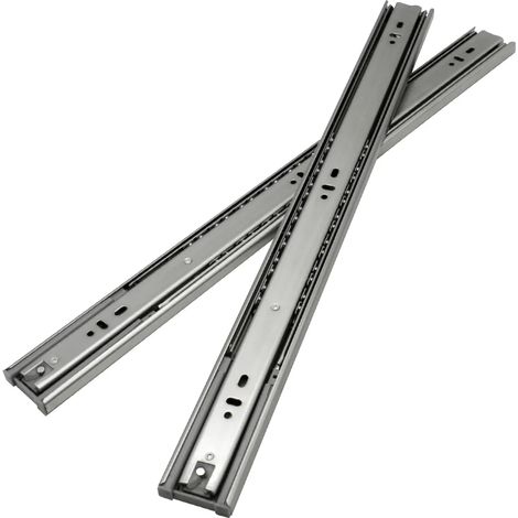 paires de glissières de tiroir à extension totale de 400 mm avec mécanisme de fermeture automatique, capacité de charge 35 kg, pour tiroirs de cuisine (1/5)