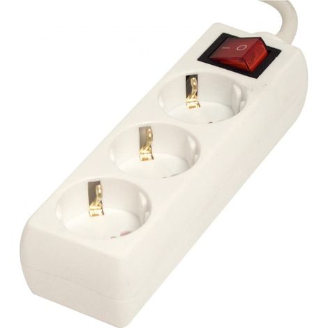 Bloc multiprise 3x16A avec interrupteur - 3m - Blanc (1/3)