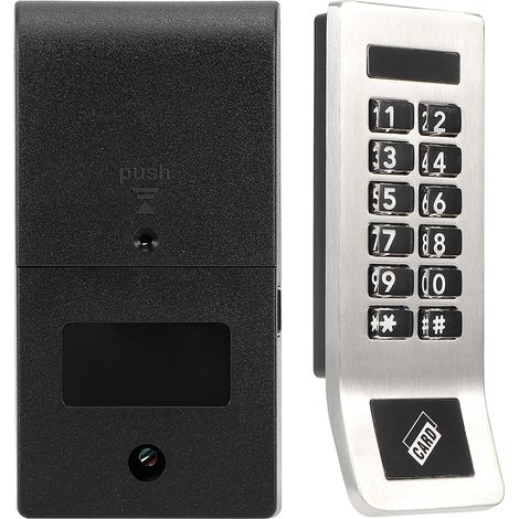 Serrure électronique à code numérique avec carte de sécurité pour porte de sauna ou casier (1/5)