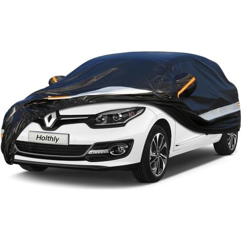 Autoabdeckung 10 Schichten Wasserdicht Atmungsaktiv für Renault Megane (2016-2023) Schwarz (1/5)