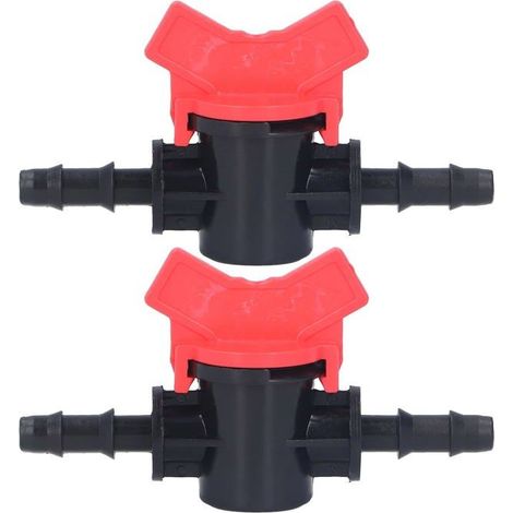 Vanne de contrôle de débit manuelle 2 pièces avec raccords 8 mm 4 mm et 3 virgule 5 mm pour système d irrigation goutte à goutte de (1/5)