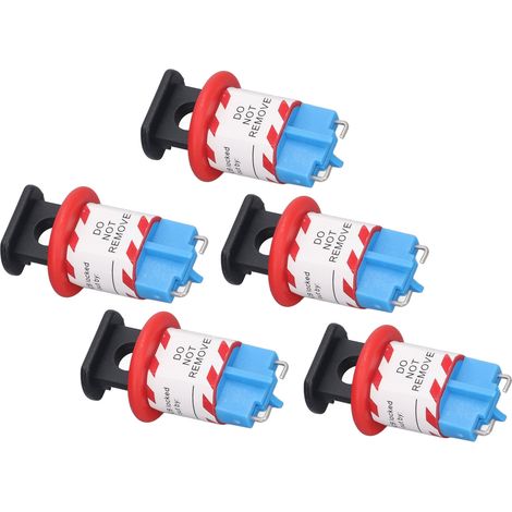 Lot de 5 verrous de disjoncteur électrique avec broche vers l'intérieur, mini isolateur en PA66 pour zone d'isolement industriel (1/5)