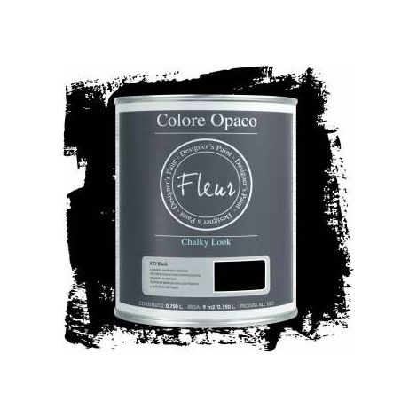 FLEUR CHALKY COLORE OPACO EFFETTO GESSO 750 ML F77 BLACK (1/4)