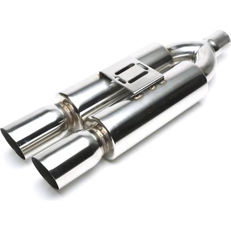 Silencieux arrière sport universel inox TA Technix 2 x 92 x 87mm oval / biseaute-27480589