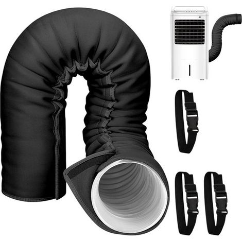 Aire acondicionado，manguera de drenaje，funda aislante móvil con 3 correas ajustables，funda aislante de 150 cm para manguera de drenaje (1/5)