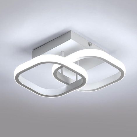 Plafonnier LED pour chambre à coucher, 22 W, 2 550 lm, design moderne en acrylique, un couloir ou une cuisine, blanc froid 6 500 K, diamètre 29 cm. (1/5)