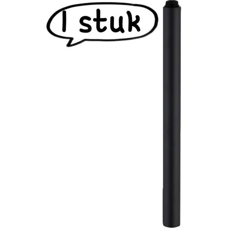 1 pezzo - Asta di prolunga per doccia - Asta di prolunga per soffione doccia - Accessorio di prolunga e rialzo per soffione doccia - Rotondo - 30 cm (dado non incluso) - Nero (1/5)