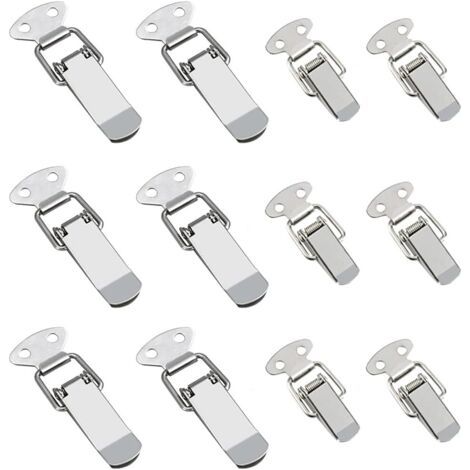 12 Pièces Serrure De Tension Verrouillage De Levier De Verrouillage De Boîte En Acier Inoxydable Avec Haute Étanchéité Pour Coffre-fort De Coffre De Tiroir De Boîte À Outils(2 Tailles)