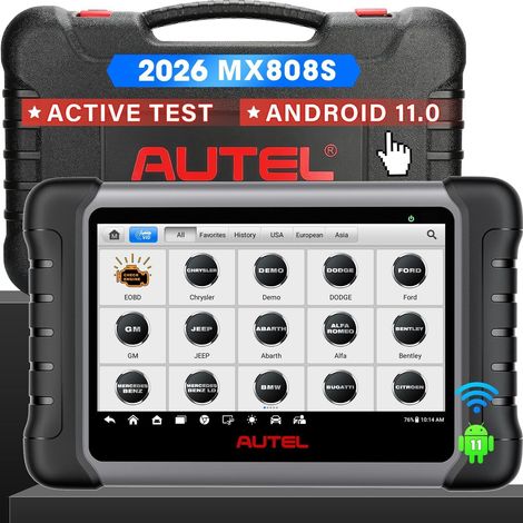 MaxiCheck MX808S Car Diagnostic: 2026 Newer Than MK808S MK808BT Pro, Bidirectional Scanner like MK900 MX900 MK900BT, 3K+ Active Tests, 28+ Resets, All Systems, OS11 (1/5)
