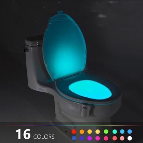 Abattant WC - Lampe à détection automatique du corps - Bol de toilette - Lumière de salle de bains - Type MULTI (1/4)