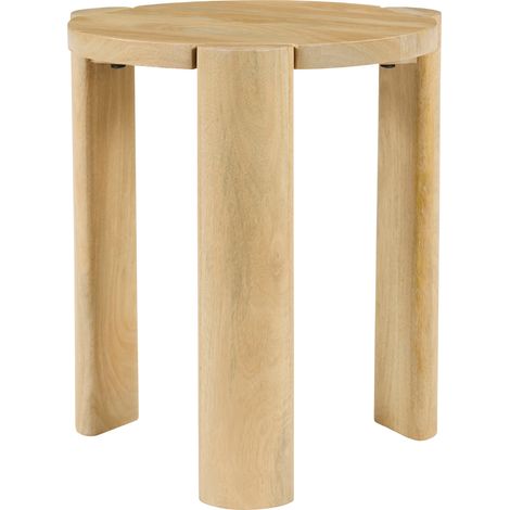HAPPY GARDEN - Table d'appoint en bois de manguier massif teinte claire VORI (1/5)