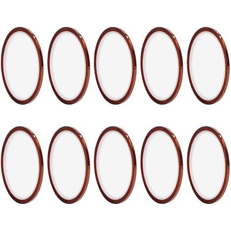 PI Hitzebeständiges Thermotransferband, 10 Rollen, Hochtemperaturklebeband für Transferpressen, 33 Meter, 3 mm Breite (1/5)