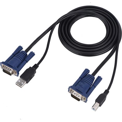 1,5 m USB 2.0 KVM-Kabel für PC und Computer, multifunktional und praktisch (1/5)