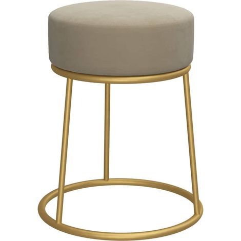 Tabouret rond Gris foncé Velours