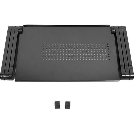 Klappbares Laptopbett aus Aluminiumlegierung, verstellbarer Laptopständer, schwarzer Desktop-Ständer (1/5)