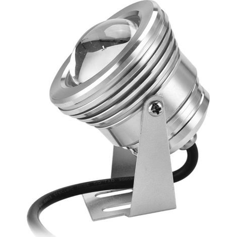 Faro subacqueo RGB 12V 10W con telecomando – Impermeabile – Faretto per acquario/laghetto/giardino – Argento
