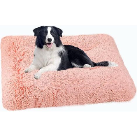Panier douillet pour chien 122x83cm, rembourrage doux, lavable, pour grands chiens, Rose