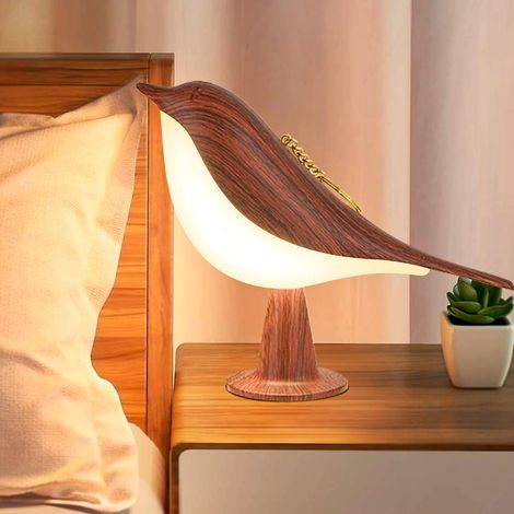 Veilleuse oiseau LED tactile, 3 couleurs, diffuseur arôme rechargeable (1/5)